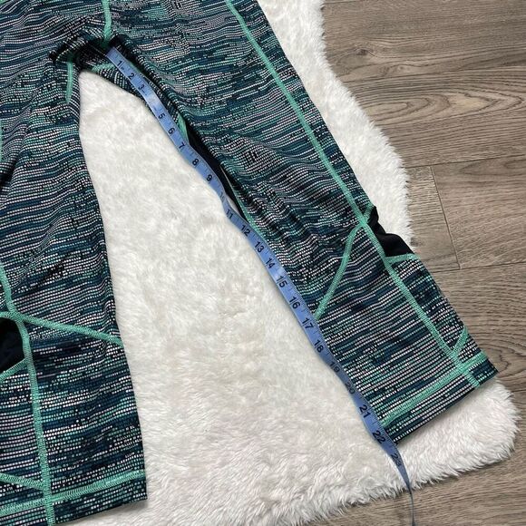 Lululemon Seawheeze Leggings Pace Rival Size 6 Bali Breeze Teal Stretch Crop - Picture 13 of 13